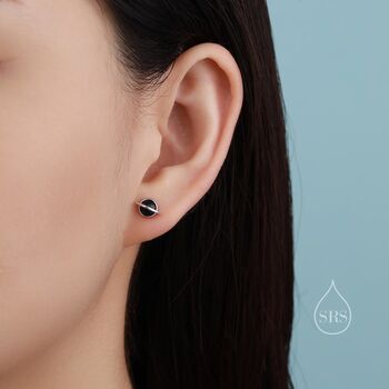 Genuine Jade Crystal Planet Stud Earrings, 9 of 12