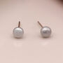 Sterling Silver Grey Freshwater Pearl Stud Earrings, thumbnail 7 of 7