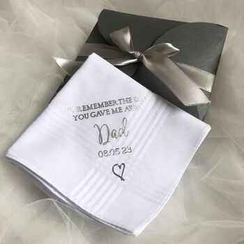Father Of The Bride To Remember The Day Wedding Hanky, 3 of 7