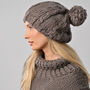 Ted Cable Hat Intermediate Knitting Kit, thumbnail 3 of 7