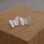 Handmade Silver Butterfly Stud Earrings, thumbnail 3 of 3