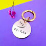 Brass Wedding Date Keyring Gift For Couples, thumbnail 2 of 4