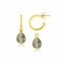 Manhattan Gold Plated And Gemstone Hoop Earrings, thumbnail 8 of 12