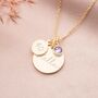 Esme Birthday Disc And Birthstone Name Necklace, thumbnail 3 of 12
