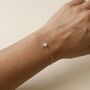 Dainty Solitaire Diamond Bracelet Gold, thumbnail 1 of 9