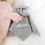 Personalised White Baby Gown With Teddy Comforter Set, thumbnail 3 of 12