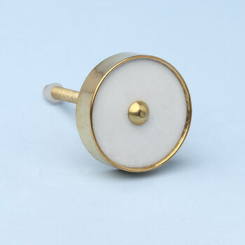 Brass Round Circular Detailed Pull Knobs By G Decor, 8 of 8