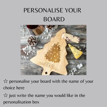 Personalised Christmas Tree Serving Board, 3 of 3