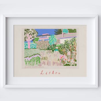 Jardim Gulbenkian Poster Lisbon Portugal Floral Facades Landmark Print, 2 of 3