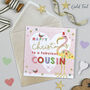 Flamingo Christmas Cousin Card, thumbnail 1 of 2