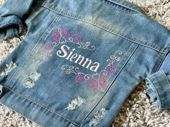 Personalised Embroidered Baby/Toddler Denim Jacket, 4 of 7