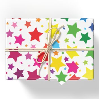 Rainbow Christmas Wrapping Paper Set, 4 of 6
