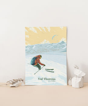 Val Thorens Ski Resort France Travel Poster Art Print, 2 of 8