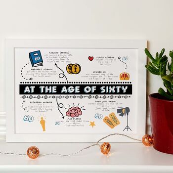 Personalised 60th Birthday Print Gift, 10 of 12