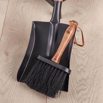 Black Iron Dual Fireplace Tools And Log Rack, 4 of 5