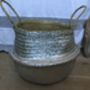 Gold / Silver/ Black Seagrass Belly Basket, thumbnail 4 of 10