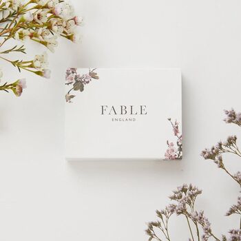 Gold Forget Me Not Bow Huggie Earrings, 7 of 9