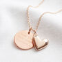 Personalised Puffed Heart Pendant Necklace, thumbnail 4 of 5