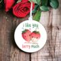 Funny Valentine's Day Strawberry Decoration, thumbnail 1 of 2