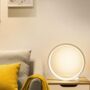 White Round Usb Modern Night Light Table Lamp, thumbnail 6 of 7