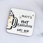 Personalised Hot Chocolate Goes Here Coaster Gift, thumbnail 1 of 2