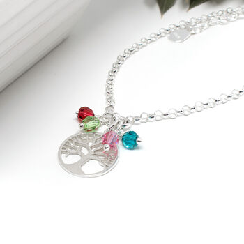 Tree Of Life Birthstone Bracelet 925 Sterling Silver, 5 of 6