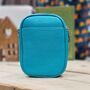 Double Zip Cross Body Bag In Teal, thumbnail 2 of 3