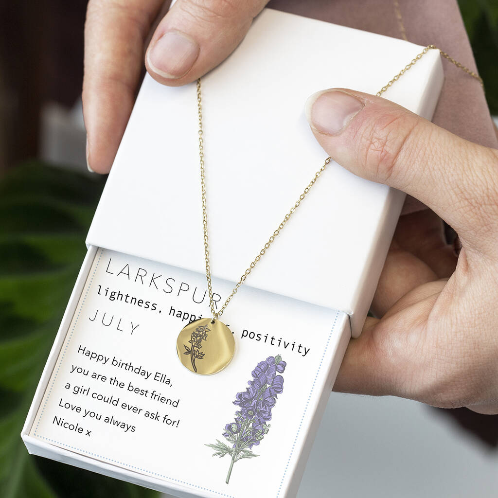 Personalised Choose Your Delicate Birth Flower Necklace, 1 of 12