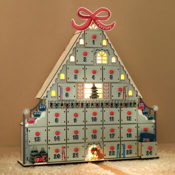 Personalised Fill Your Own Christmas Ski Chalet Advent, 3 of 12