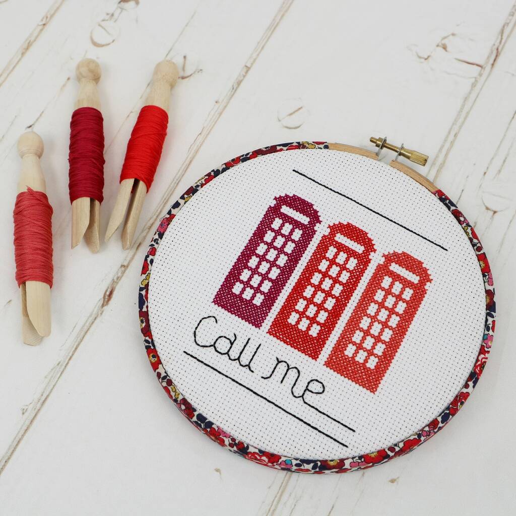 Call Me, Cross Stitch Kit By StitchKits Crafts | notonthehighstreet.com