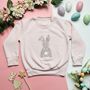 Liberty Of London Children's Bunny Pale Pink Jumper, thumbnail 1 of 4