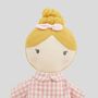 Personalised My 1st Doll In Pink Dress Blonde Hair, thumbnail 4 of 6