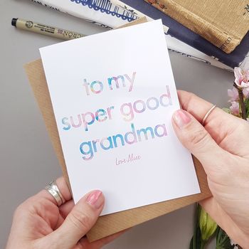 Mother's Day Card For A Super Good Grandma Or Gran, 3 of 3