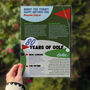 Eight Tee Years Of Golf 80th Birthday Gift Personalised Print For Golfer, thumbnail 3 of 4