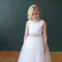 Ivory Or White Lace Flower Girl Dress, thumbnail 4 of 6