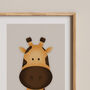 Giraffe Illustration Nursery Print In Neutral Colours, thumbnail 4 of 4