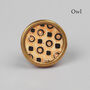 Brass Animal Print Round Circular Detailed Pull Knobs, thumbnail 10 of 12