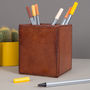 Personalised Leather Pen Pot Two Colours, thumbnail 3 of 8