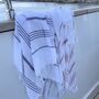 St Ives Peshtemal Towel Navy Blue, thumbnail 7 of 12