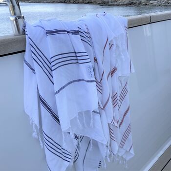 St Ives Peshtemal Towel Navy Blue, 7 of 12
