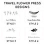 Personalised Travel Flower Press, thumbnail 3 of 8