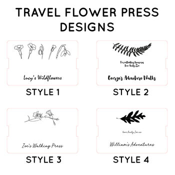 Personalised Travel Flower Press, 3 of 8
