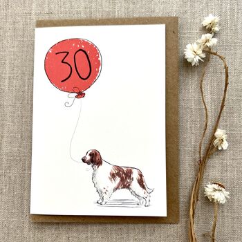 Personalised Welsh Springer Spaniel Birthday Card, 2 of 4