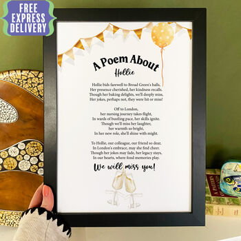 Personalised New Job Gift Print Special Poem, 2 of 5