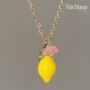 Sweet Yellow Lemon Charm Necklace, thumbnail 2 of 4