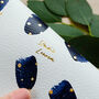 Personalised Dotty Recycled Leather Clutch Purse, thumbnail 5 of 8