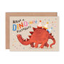 Have A Dino Mite Birthday Card Dinosaur Card, thumbnail 2 of 2