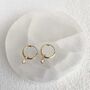 Naked Diamond Solitaire Hoops On Solid 9ct Gold, thumbnail 2 of 7