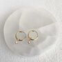 Cushion Cut Diamond Hoops On Solid Gold, thumbnail 2 of 7