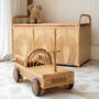 Freebird Rattan Rainbow Wagon With Wooden Wheels, thumbnail 3 of 4
